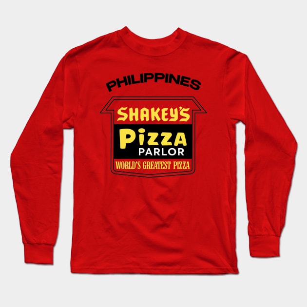 Shakey's Pizza Long Sleeve T-Shirt by TomsTreasures